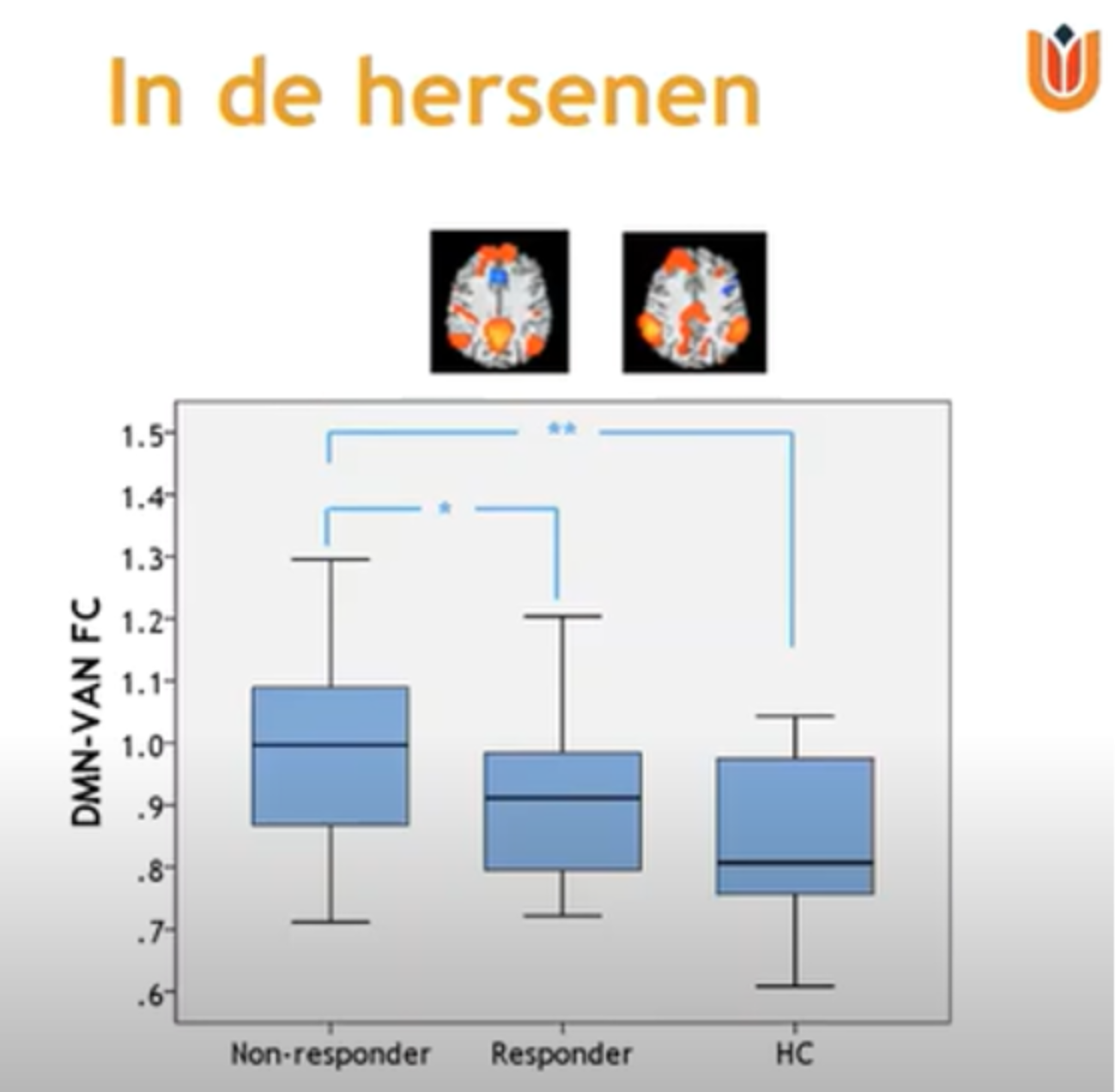 in de hersenen