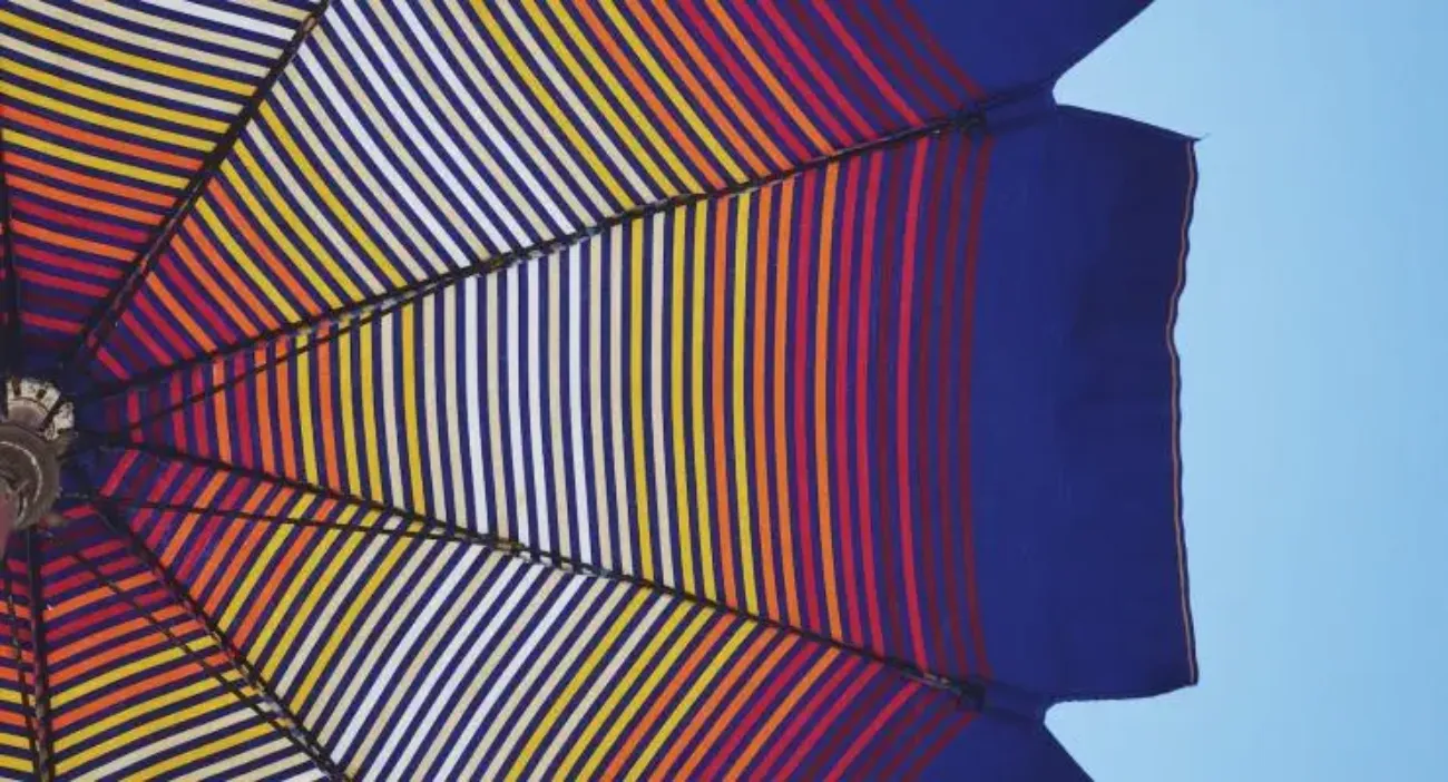 Parasol in de zomer