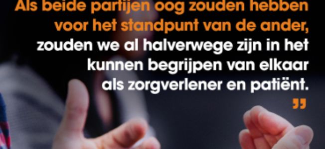 Oog voor standpunt van de ander